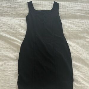 Mini dress, knit, skin tight, black, size S